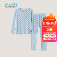 SCHIESSER KINDER儿童男童莫代尔圆领卡通印花保暖内衣套装EB/21549W 浅蓝7802 140