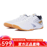 李宁（LI-NING） 乒乓球鞋球队球星训练比赛运动透气耐磨防滑牛筋底专业运动鞋 【冠军系列】许昕同款 白黑色 41.5