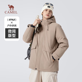 骆驼（CAMEL）男装羽绒服工装外套城市轻户外秋冬防泼水防风面包服M34CAKI687