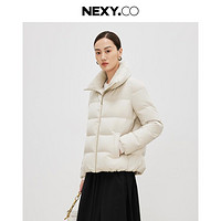 NEXY.CO 奈蔻 24冬季都市休闲简约百搭保暖鹅绒休闲直筒羽绒服女