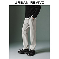 URBAN REVIVO UR男装简约休闲纯色百搭抽绳直筒裤UMM640017