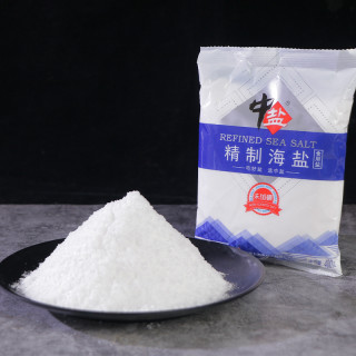 中盐无碘海盐400g*7无抗结剂未加碘家用精制细盐