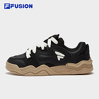 FILA FUSION斐乐潮牌厚底板鞋2024冬季休闲鞋复古面包鞋 【男】黑-BK 39