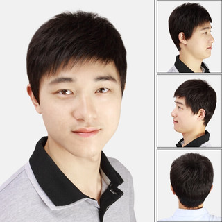  BESTUNG/佰丝堂 全真发 男士假发  自然黑