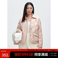 太平鸟女装羽绒服轻薄多巴胺无胆衬衫羽绒休闲外套短款