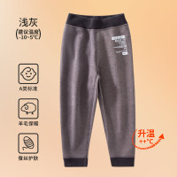 OUYUN 欧孕 儿童羊毛蚕丝加厚打底裤 浅灰