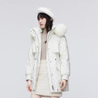 【时尚派克】高级感天然毛领一衣三穿中长脱卸帽羽绒服女