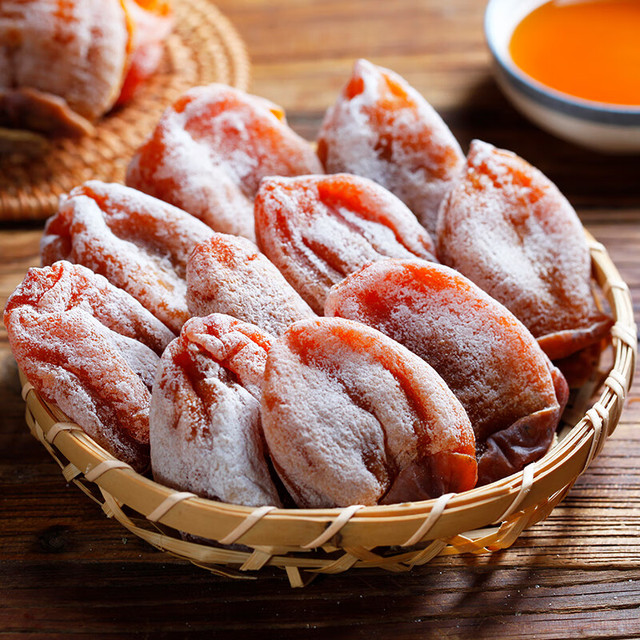 今日必买：京鲜生 广西流心柿饼净重2斤（吊柿饼1斤+圆柿饼1斤）