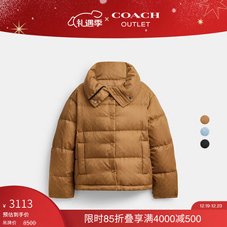 COACH 蔻驰 女士锦纶经典标志短款羽绒服外套