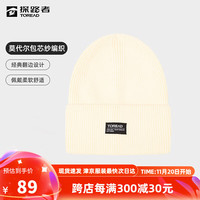 探路者(TOREAD)帽子针织帽户外徒步骑行亲肤保暖时尚配件2024秋冬 米色 均码