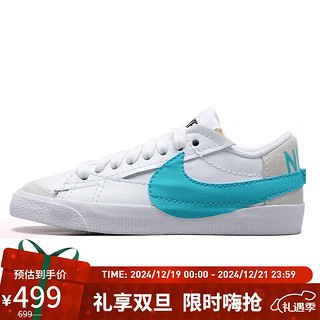 NIKE 耐克 女士板鞋BLAZER LOW '77运动鞋DQ1470-107 白橙绿 36码