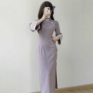 【米芝娅】2024气质高端年轻款少女连衣裙新中式国风秋冬日常