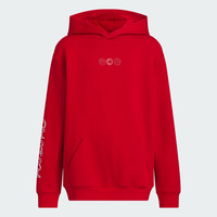 宽松太空棉连帽卫衣套头衫大童蛇年新年款冬adidas阿迪达斯轻运动