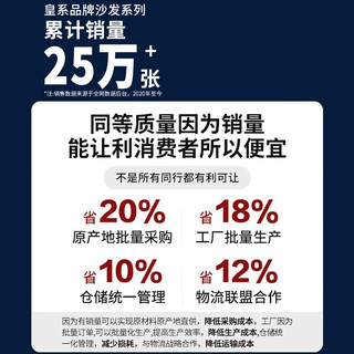 皇系（HUANGXI） 沙发 三防科技布沙发组合沙发客厅大小户型简约现代布艺实木家具  【乳胶+独立弹簧座包】科技布