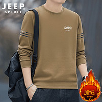 JEEP SPIRIT JEEP卫衣男春季新款男士宽松时尚休闲百搭圆领套头三条杠品质上衣