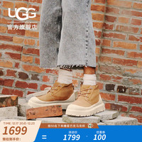 UGG冬季男女同款休闲舒适系带防水混合款纽姆短靴时尚靴 1143991 CWTC | 栗色/灰白色 38