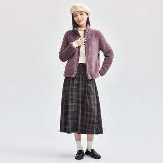 秋冬轻户外休闲百搭显瘦珊瑚绒立领长袖上衣女宽松拉链开衫外套