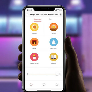 Yeelight易来智能彩光灯泡E27螺口led节能球泡灯芯语音WIFI无线 【海外版】彩光灯泡W3-调光调色