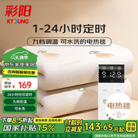 彩阳单人智能定时自动断电 双温双控 电热毯电褥子1.8*1.2m【可水洗】 暖绒双控（1.8*1.2m）可水洗