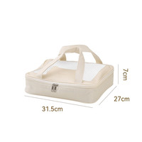 沃德百惠（WORTHBUY）小熊便当包饭盒袋子铝箔加厚外带手提餐冷藏盒保温袋 银猫：餐盘保温袋【大号】 2L