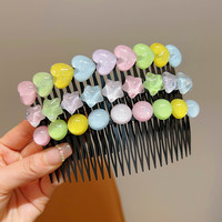 独宝 儿童加长版碎发梳倒插梳发夹碎发神器女童发卡刘海整理发饰刘海梳