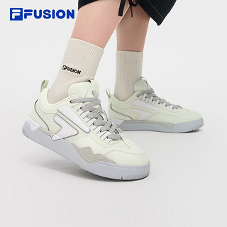 FILA FUSION斐乐潮牌女鞋NOLLIE专业滑板鞋2024秋豚跃鞋板鞋 金丝雀绿/雨雾灰-CN 38