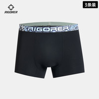 准者莫代尔运动内裤男士抑菌四角裤篮球训练跑步平角裤透气 3条装⭐【丝滑莫代尔/3A抗菌】运动/日常-不卡裆不卷边 黑色 2XL