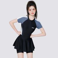 泳衣女款2024年微胖女孩遮肉泡温泉游泳衣保守高级感显瘦