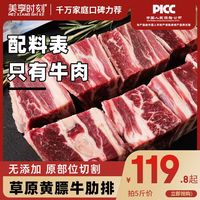 美享时刻四肋牛排5斤新鲜原切牛肋排牛肉生鲜烧烤食材 四肋牛排