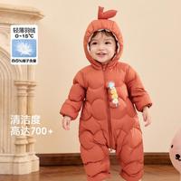 新年季连帽婴幼羽绒服宝宝外出连体衣男童女童2024冬装拜年服