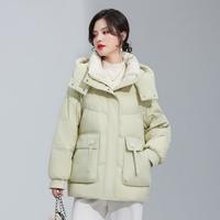 冰洁 BENGEN短款羽绒服女冬季时尚可拆卸帽休闲通勤宽松羽绒外套