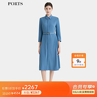 PORTS 宝姿 女装2024早秋连衣裙ALT9D061LWP096 印度蓝 0