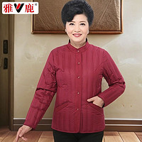 百亿补贴：YALU 雅鹿 羽绒服女短款加厚加肥妈妈装内胆宽松中老年人女大码冬季外套