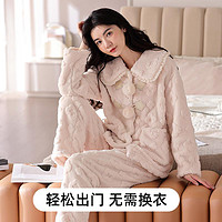 YANXUAN 网易严选 上海故事提花舒棉绒柔软女士家居服套装睡衣