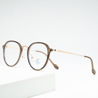 Erilles 金属眼镜架复古眼镜框冷茶金框+ 161非球面镜片