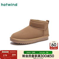 热风 hotwind冬季新款男士时尚加绒加厚雪地靴保暖短筒休闲靴潮 (H89M3807) 41 (255mm) (偏大半码)