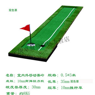 哈士顿 室内高尔夫练习器材 家用迷你球场 办公室推杆果岭 儿童模拟golf套装 0.5*3米带坡