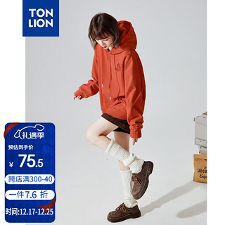 TONLION 唐狮 加菲猫 女士卫衣 橘色 M