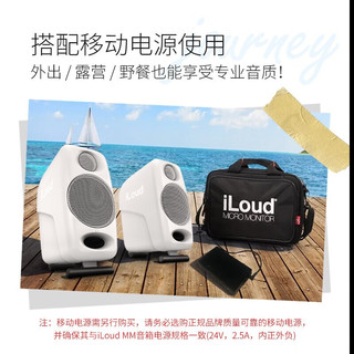 IK MULTIMEDIA iLoud Monitor MM桌面3寸蓝牙听歌录音室有源监听音箱 【IK MM白色一对装】