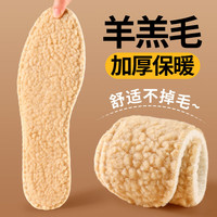 乐拓行【冬季特惠】羊羔毛鞋垫男冬季加绒加厚防寒保暖防臭吸汗女棉鞋垫 5双装-咖色-加厚羊羔毛-保暖舒适 40码