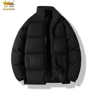 KIN DON 金盾 棉服男冬季新款棉衣男保暖加厚棉袄面包服外套 黑色 2XL