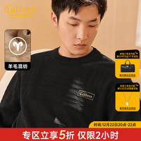 卡宾男装 高周波LOGO毛衣秋新款宽松针织衫肌理线衫休闲H  L /175/50