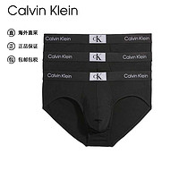 卡尔文·克莱恩 Calvin Klein CK男士三角内裤 3条装 送男友礼物 000NB3527A UB1黑色 XXL