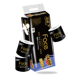 C&S 洁柔 卷纸黑Face卷筒纸有芯 60卷 4层140g/卷