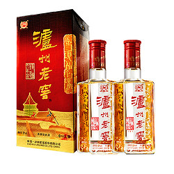 LUZHOULAOJIAO 泸州老窖 六年窖头曲浓香型纯粮白酒52度500ml*2瓶装礼盒高端送礼