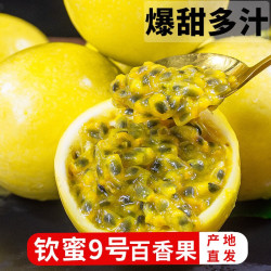 颜小荭 钦蜜9号黄金百香果 广西百香果新鲜水果现摘现发当季黄金果 2.8-3斤大果（1斤约7-8个）
