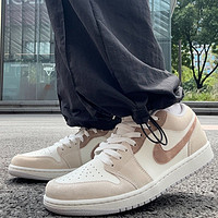 百亿补贴：NIKE 耐克 正品 Air Jordan 1 白棕复古休闲男款篮球鞋HF1567-200