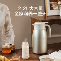 京东京造 保温壶 大容量暖热水瓶 316不锈钢 单手开盖2.2L