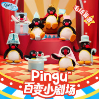 vef Pingu百变小剧场系列毛绒盲盒 圣诞节 单个盲盒(拍6个发整盒)