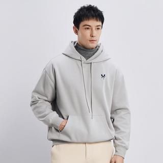 GIXX男装刺绣工艺24秋时尚简约舒适休闲套头连帽卫衣男外套